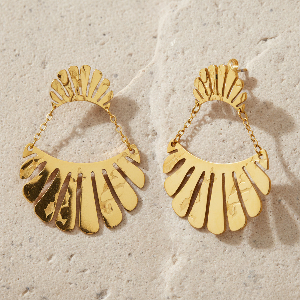 Boucles d'oreilles éventail Naos